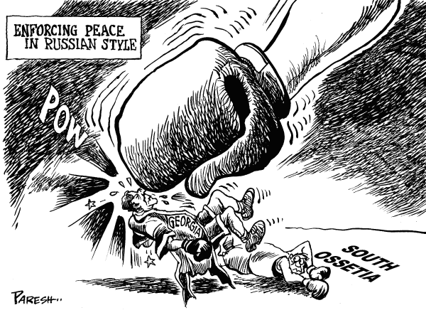 карикатуры на войну россии с грузией