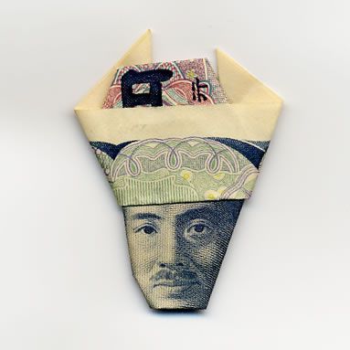 Оригами из денег :)