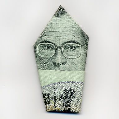 Оригами из денег :)